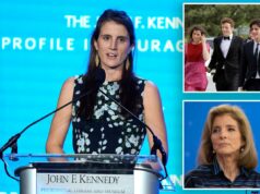 Mais tragédia de Kennedy acontece quando Tatiana Schlossberg, neta de JFK, revela diagnóstico de leucemia terminal Tatiana Schlossberg falando na cerimônia do prêmio John F. Kennedy Profile in Courage.