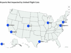Mapa mostra aeroportos não afetados pelos cortes de voos da United Suzanne Blake