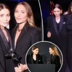 Mary-Kate e Ashley Olsen aparecem com casacos combinando em rara aparição juntas no CFDA Fashion Awards