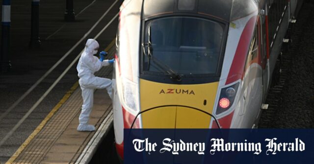 O trem fez uma parada de emergência em Huntingdon.