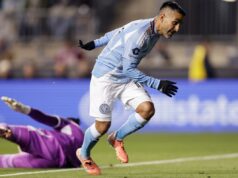Maxi Moralez é o motor que impulsiona os playoffs do NYCFC Maxi Moralez, do New York City FC, reage após marcar o único gol do time na vitória na semifinal da Conferência Leste contra o Philadelphia Union no domingo, 23 de novembro de 2025, em Chester, Pensilvânia.