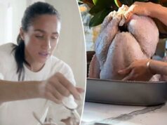 Meghan Markle assada como ‘Salmonella Sussex’ na gafe do peru no Dia de Ação de Graças Meghan Markle assada como 'Salmonella Sussex' na gafe do peru no Dia de Ação de Graças