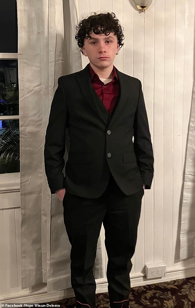 Menino de 15 anos é esfaqueado até a morte enquanto Liam Delemo (foto), 15 anos, de West Babylon, Nova York, foi morto a facadas na frente de cerca de 100 adolescentes durante uma festa caótica em uma casa na noite de segunda-feira.