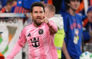 Messi marca gol na vitória do Inter Miami sobre Cincinnati na semifinal da Conferência Leste Lionel Messi em ação.