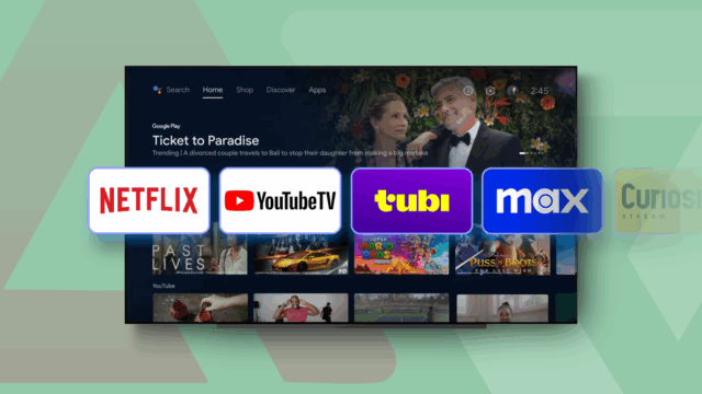 Meus aplicativos de streaming de Android TV preferidos depois de Logotipo da Netflix na TV acima de dois boxeadores se enfrentando