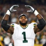 Micah Parsons #1 of the Green Bay Packers