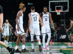 Michael Porter Jr. e Nic Claxton levam o Nets a uma vitória impressionante sobre o Celtics Nic Claxton #33 e Michael Porter Jr. #17 do Brooklyn Nets high five durante o jogo contra o Boston Celtics durante a Emirates Cup 2025-26 em 21 de novembro de 2025 no TD Garden em Boston, Massachusetts.