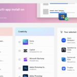 Uma captura de tela da Microsoft Store instalando o Speedtest e o Sysinternals.