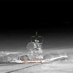 Imagem térmica mostrando um ataque de precisão ucraniano contra um sistema de defesa aérea russo na Crimeia.