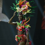 Miss Jamaica Gabrielle Henry durante a apresentação do traje nacional Miss Universo 2025 em Nonthaburi, ao norte de Bangkok, em 19 de novembro de 2025.