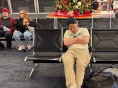 Moda para viagens de Ação de Graças vista nos aeroportos dos EUA Moda para viagens de Ação de Graças vista nos aeroportos dos EUA