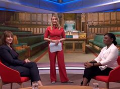 Moment Reeves se recusa a encarar Kemi Badenoch em um confronto de TV depois que o líder conservador a rotulou de mentirosa e ridicularizou suas queixas de ‘sexismo’ Rachel Reeves evitou cuidadosamente encontrar o olhar do líder conservador Kemi Badenoch enquanto ambos se preparavam para serem entrevistados na BBC esta manhã.