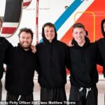 Cinco marinheiros presos (na foto) foram resgatados pela Guarda Costeira dos EUA a centenas de quilômetros da costa da Carolina do Norte na quinta-feira, especificamente a cerca de 260 milhas náuticas do Cabo Hatteras.