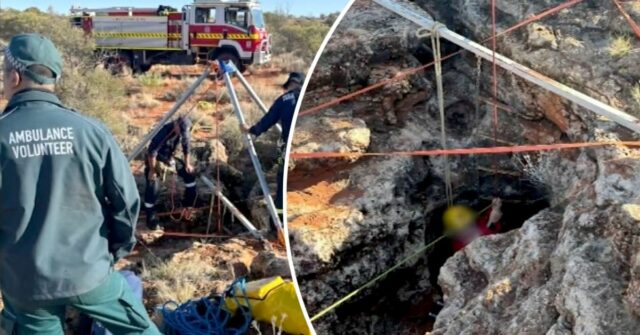 Mulher presa em caverna por 12 horas após queda no remoto WA
