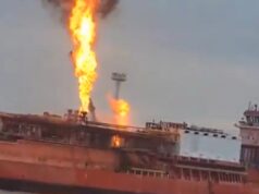 Nação da OTAN evacua residentes após ataque russo a navio Nação da OTAN evacua residentes após ataque russo a navio