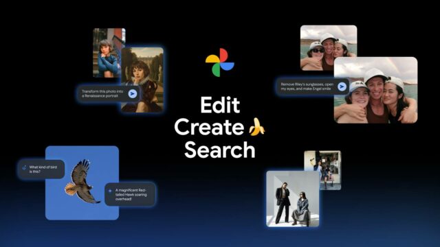 Capturas de tela destacando a ferramenta Ajude-me a editar do Google Fotos.