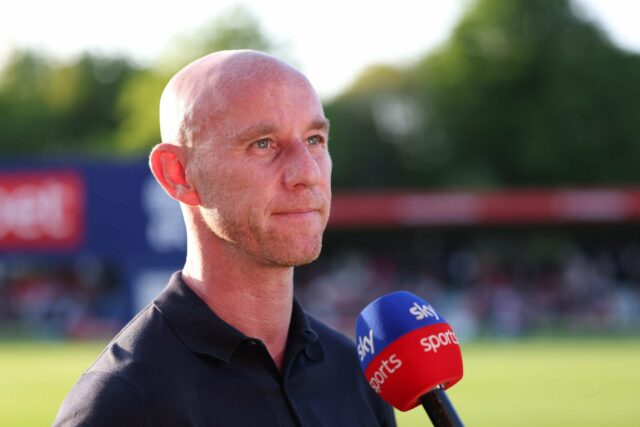 Nicky Butt trabalhando na cobertura da Premier League