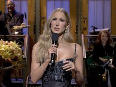 Nikki Glaser enfrenta reação negativa por causa de piadas sobre tráfico sexual no monólogo ‘SNL’ Nikki Glaser 3 Prêmio Globo de Ouro de 2025