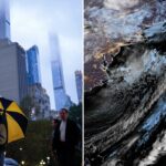 Um poderoso vórtice polar varrendo o leste dos Estados Unidos pode trazer à cidade de Nova York a primeira nevasca da temporada na terça-feira.