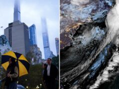 Nova York pode ver sua primeira neve da temporada hoje, enquanto o poderoso vórtice polar envia uma explosão ártica para a área dos três estados Um poderoso vórtice polar varrendo o leste dos Estados Unidos pode trazer à cidade de Nova York a primeira nevasca da temporada na terça-feira.