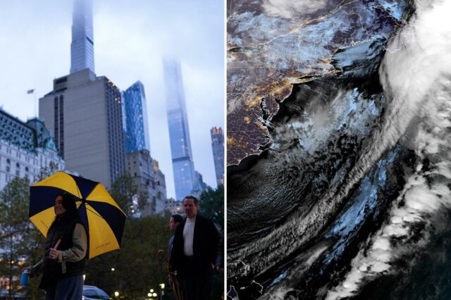 Nova York pode ver sua primeira neve da temporada hoje, Um poderoso vórtice polar varrendo o leste dos Estados Unidos pode trazer à cidade de Nova York a primeira nevasca da temporada na terça-feira.