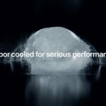 Novo vídeo da Apple destaca resfriamento líquido com câmara de vapor no iPhone 17 Pro | Gota de água do screengrab com a linha da cinta: Resfriado a vapor para desempenho sério