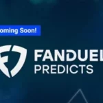 FanDuel prevê logotipo em fundo azul. Logotipo FanDuel à esquerda da escrita, com 'Em breve!' escrito em branco com fundo azul brilhante. Relatório apresentado pelo CME Group, que faz parceria com FanDuel Predicts, lista o primeiro fim de semana de dezembro