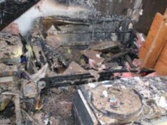 Novos registros detalham a provável causa do incêndio em Fremont, onde duas mulheres caíram para a morte Oficial do Corpo de Bombeiros de Fremont olha de uma varanda para um apartamento no prédio 25 dos Waterstone Apartments em 3939 Bidwell Drive na segunda-feira, 7 de abril de 2025, em Fremont, Califórnia. (Aric Crabb/Grupo de Notícias da Bay Area) (Aric Crabb/Grupo de Notícias da Bay Area)