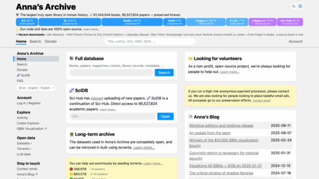 O Google acaba de bloquear 749 milhões de URLs do arquivo de Anna
