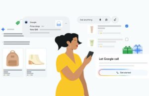O Google agora pode ligar para as lojas em seu lugar para obter informações sobre o estoque em tempo real Capturas de tela destacando os novos recursos de compras do AI Mode.