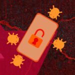 Um homem sentado no ícone de Wi-Fi com uma vara de pescar, pescando um cartão de crédito em um computador