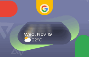 O Google não deveria ocultar esse recurso; deveria abraçá-lo Uma visão aproximada de um widget de previsão do tempo na tela do telefone
