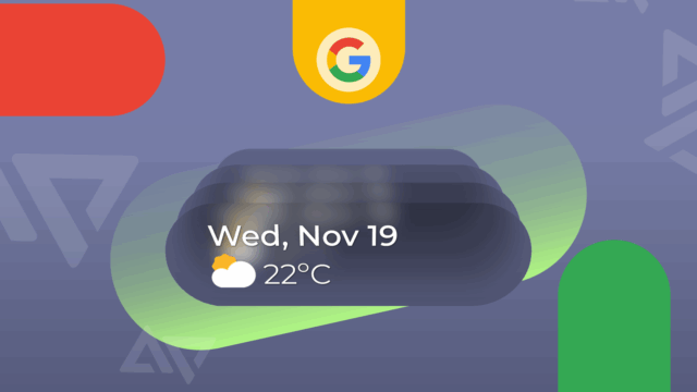 O Google não deveria ocultar esse recurso; deveria abraçá-lo Uma visão aproximada de um widget de previsão do tempo na tela do telefone