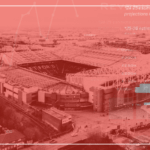 Vista aérea do estádio Old Trafford do Manchester United