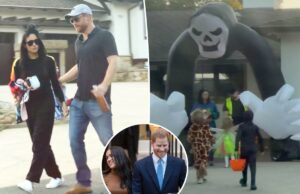 O Príncipe Harry e Meghan Markle levam as crianças Príncipe Archie, 6, e Princesa Lilibet, 4, para pedir doces ou travessuras em um raro passeio em família O Príncipe Harry e Meghan Markle levam as crianças Príncipe Archie, 6, e Princesa Lilibet, 4, para pedir doces ou travessuras em um raro passeio em família