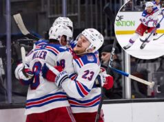 O Rangers derrotou Kraken graças ao gol de Will Cuylle na prorrogação para encerrar uma viagem bem-sucedida Os jogadores do New York Rangers, Adam Fox (23) e JT Miller (8), comemoram a vitória sobre o Seattle Kraken.