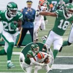 O TD de Breece Hall no quarto período leva os Jets à segunda vitória consecutiva