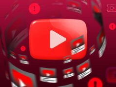 O YouTube está finalmente consertando seu feed inicial ‘quebrado’, da maneira mais fácil possível Logotipo do YouTube cercado por ícones flutuantes de reprodução automática pausada e uma barra de progresso do vídeo, com símbolos do YouTube desfocados no fundo.