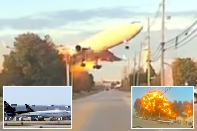 O avião da UPS que caiu e explodiu foi recentemente O voo 2976 da UPS caiu em Louisville, Kentucky.