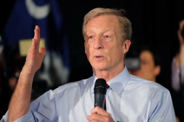 O bilionário Tom Steyer está concorrendo ao governo da Califórnia
