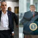 O ex-diretor geral da BBC, Tim Davie, chega à Broadcasting House em 11 de novembro de 2025 em Londres, Inglaterra.