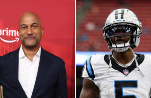 O comediante Keegan-Michael Key visita Carolina Panthers para apoiar Rico Dowdle Keegan Michael Key visita jogador da NFL