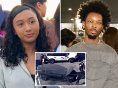 O corpo de adolescente encontrado no porta-malas do cantor D4vd foi congelado e decapitado – e a polícia pode nunca determinar a causa da morte Celeste Rivas vestindo um moletom cinza com zíper.