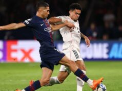 O extremo do Bayern, Diaz, foi suspenso por três jogos após cartão vermelho na vitória sobre o PSG O extremo do Bayern, Diaz, foi suspenso por três jogos após cartão vermelho na vitória sobre o PSG