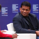 Byju Raveendran, co-founder and chief executive officer of Byju's PTE Ltd., during a panel session on day two of the Qatar Economic Forum (QEF) in Doha, Qatar, on Wednesday, May 24, 2023. The third Qatar Economic Forum will shine a light on the rising south-to-south economy and the new growth opportunities it presents to the global business community.