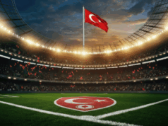 O futebol turco mergulha em crise com escândalo de apostas que leva a 1.024 suspensões Estádio de futebol turco com o logotipo da TFF em campo. O futebol turco está em crise após a suspensão de 1.024 jogadores ativos devido ao recente escândalo de apostas.