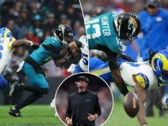 O futuro papel de Travis Hunter está no ar após comentários curiosos do técnico do Jaguars logotipo de fantasia azarão