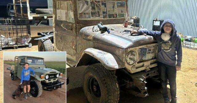 O garoto da fazenda Bruce Rock acelera o icônico LandCruiser dos anos 1970 em um projeto extracurricular
