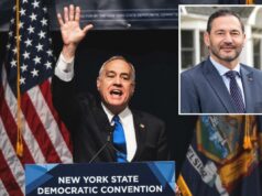 O investidor de Wall Street Joseph Hernandez lança oferta para destituir o antigo controlador estadual Tom DiNapoli O investidor de Wall Street, Joseph Rodriguez, de terno e gravata.