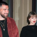Roupa de Taylor Swift para noivado com Travis Kelce
